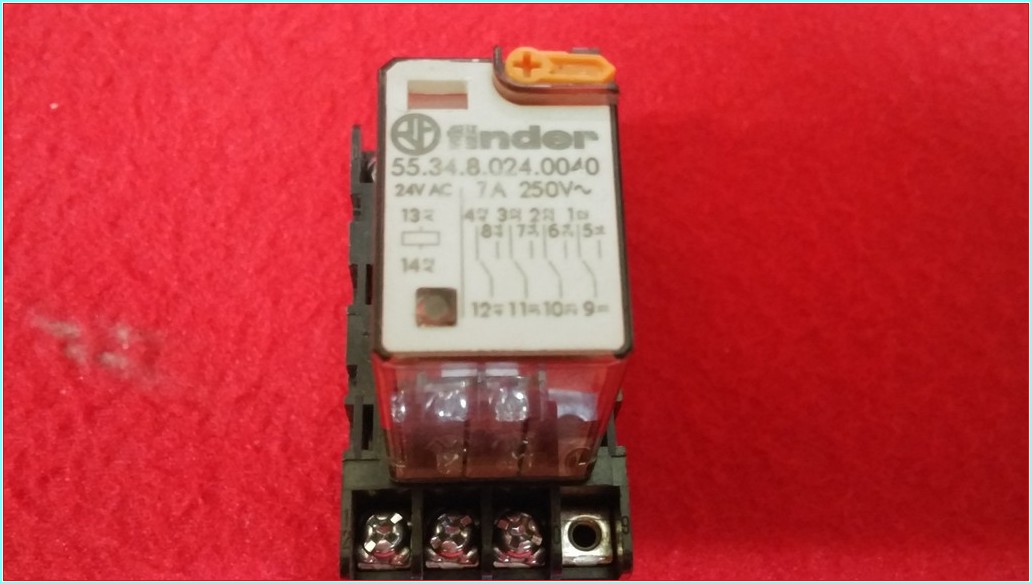 FİNDER 55.34.8.024.0040 24VAC 7A 250V SIFIR 4 KONTAKLI MİNİ RÖLE