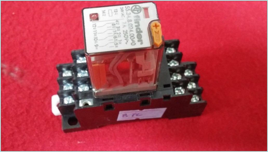 FİNDER 55.34.8.024.0040 24VAC 7A 250V SIFIR 4 KONTAKLI MİNİ RÖLE