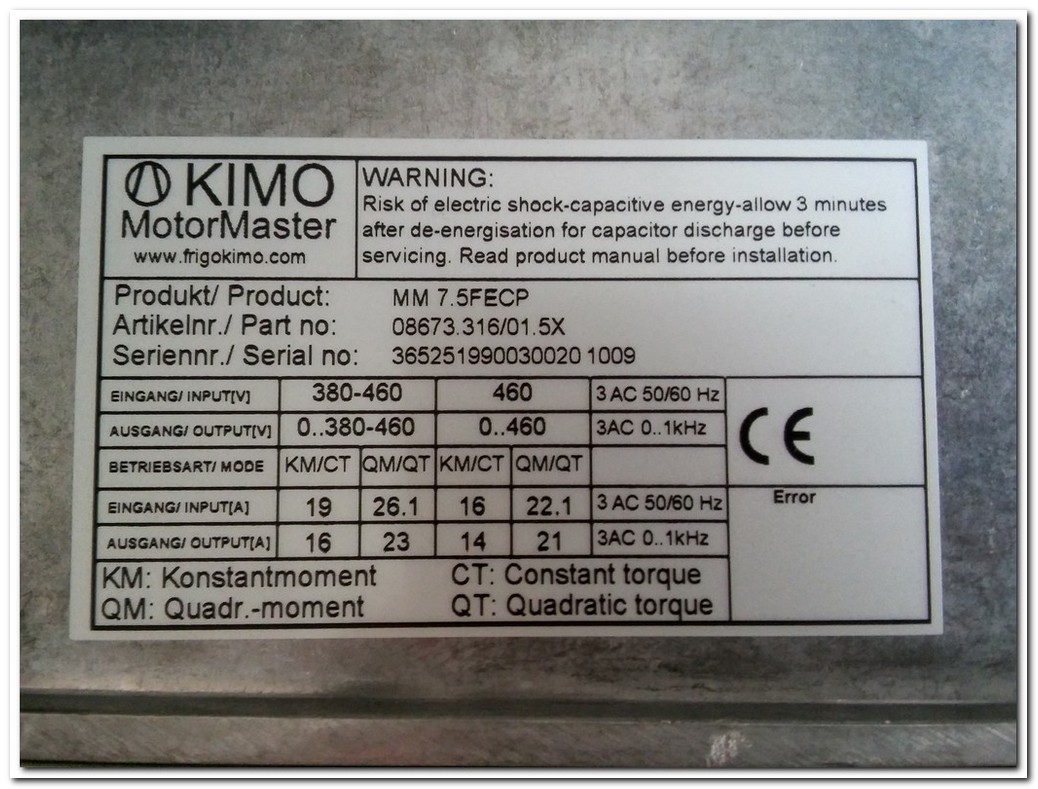 KİMO MM 7.5FECP MM7.5FECP 7,5KW SÜRÜCÜ 7,5 KW INVERTER