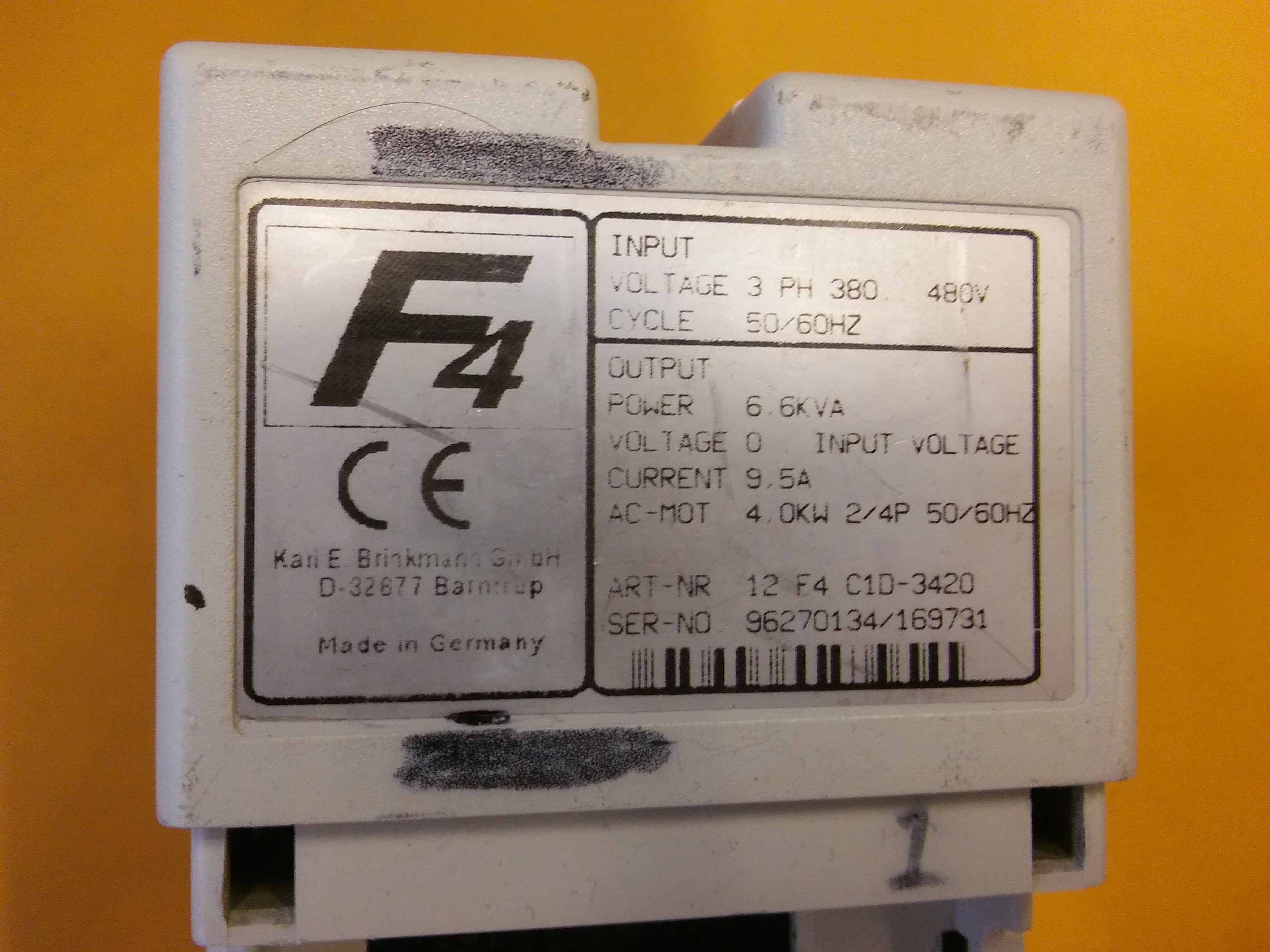 KEB 12 F4 C1D-3420 12F4C3D3420 12.F4.C1D-3420 F4 4,0KW SÜRÜCÜ