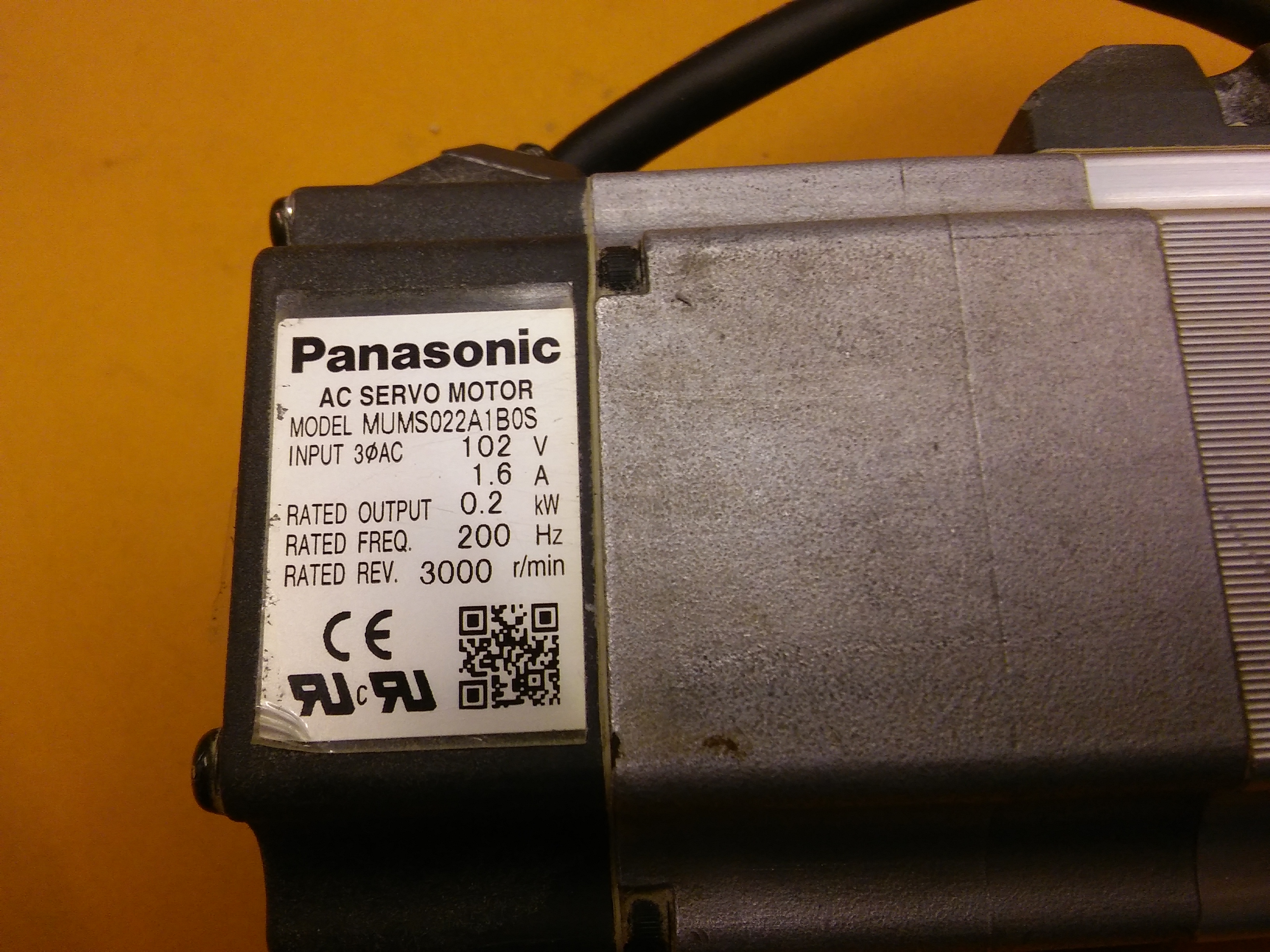 PANASONİC MUMS022A1B0S MUMS022A1 0,2KW 3000R 1,6A 200HZ FRENLİ SERVO MOTOR