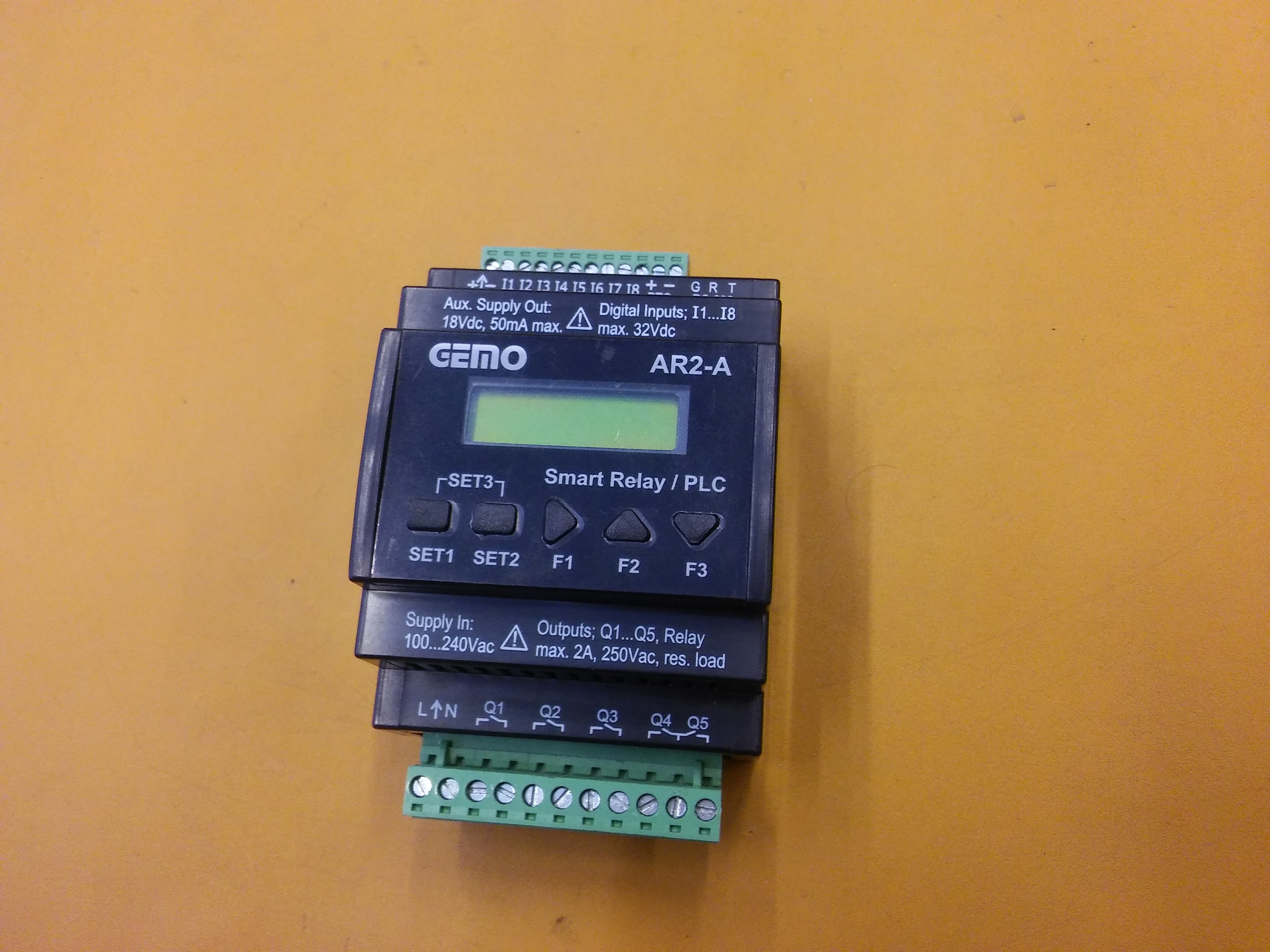 GEMO AR2-A-8D AR2-A-230VAC-8D  8 GİRİŞ 5 ÇOKIŞ RÖLE PLC CPU