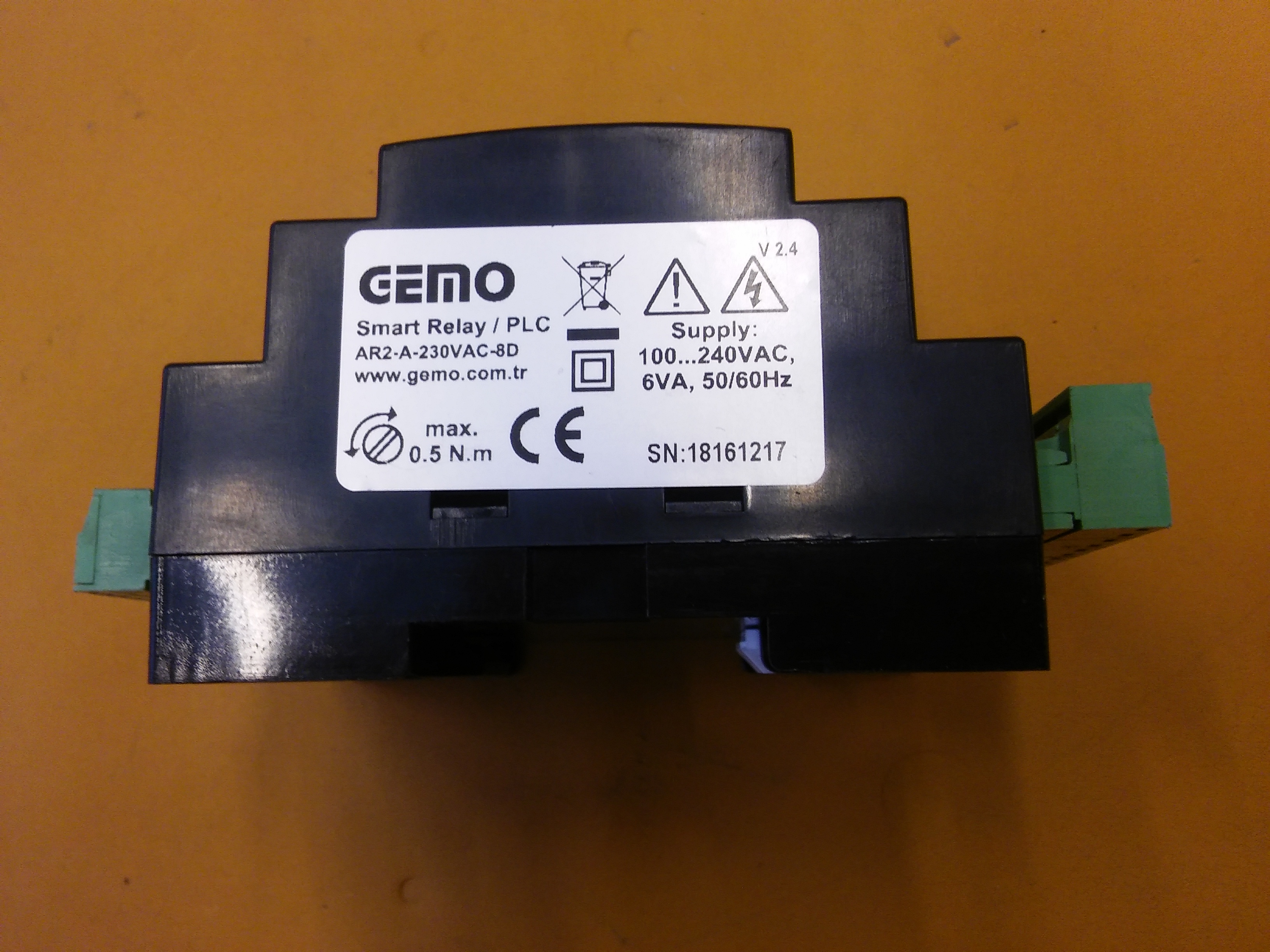 GEMO AR2-A-8D AR2-A-230VAC-8D  8 GİRİŞ 5 ÇOKIŞ RÖLE PLC CPU