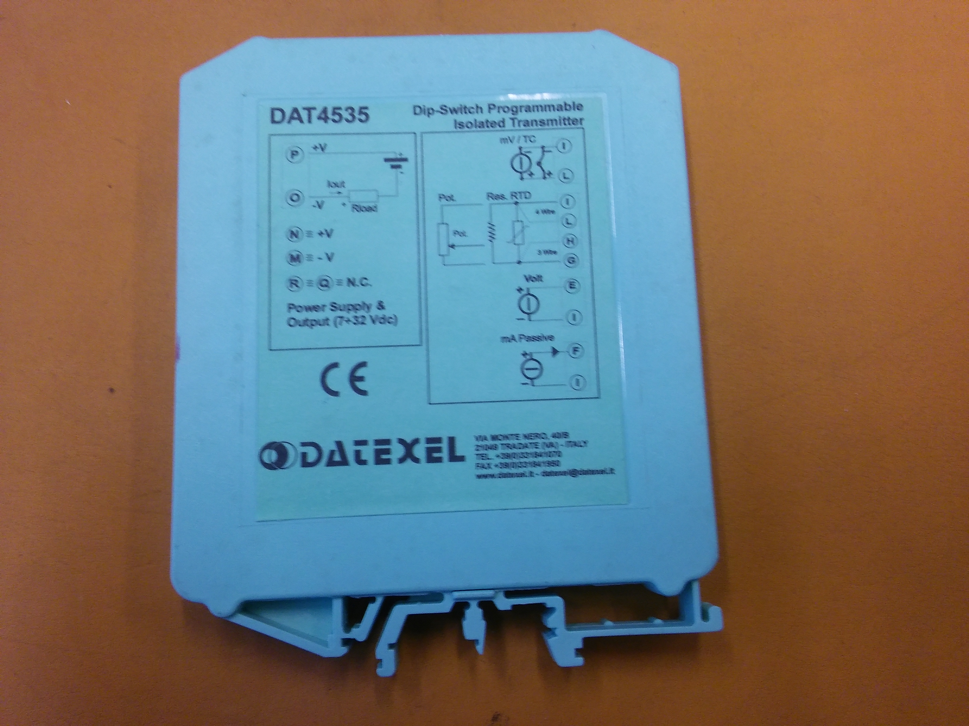 DATEXEL DATASHEET DAT4535 TEMPERATURE İSOLATED TRANSMİTTER