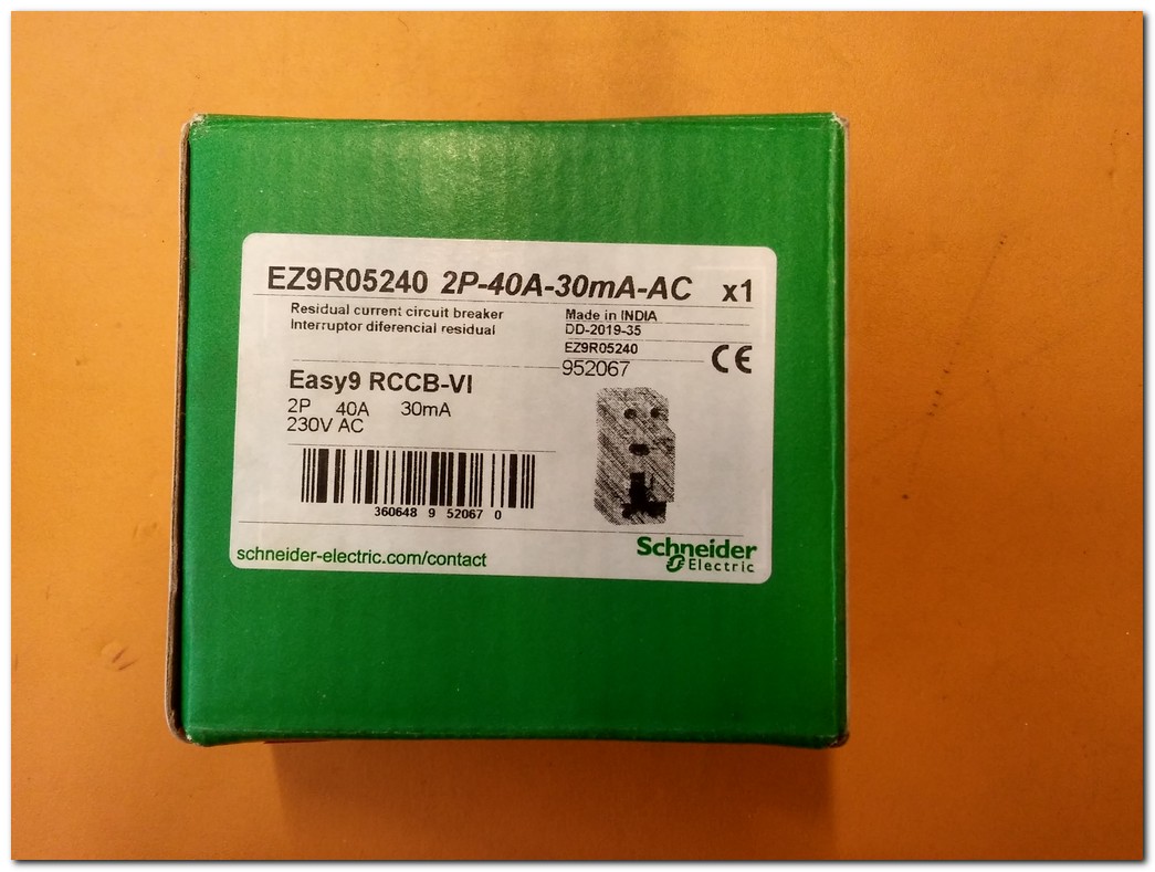 SCHNEİDER EZ9R05240 2P-40A-30A-AC SIFIR KUTULU 40A KAÇAK AKIM KORUMA RÖLESİ