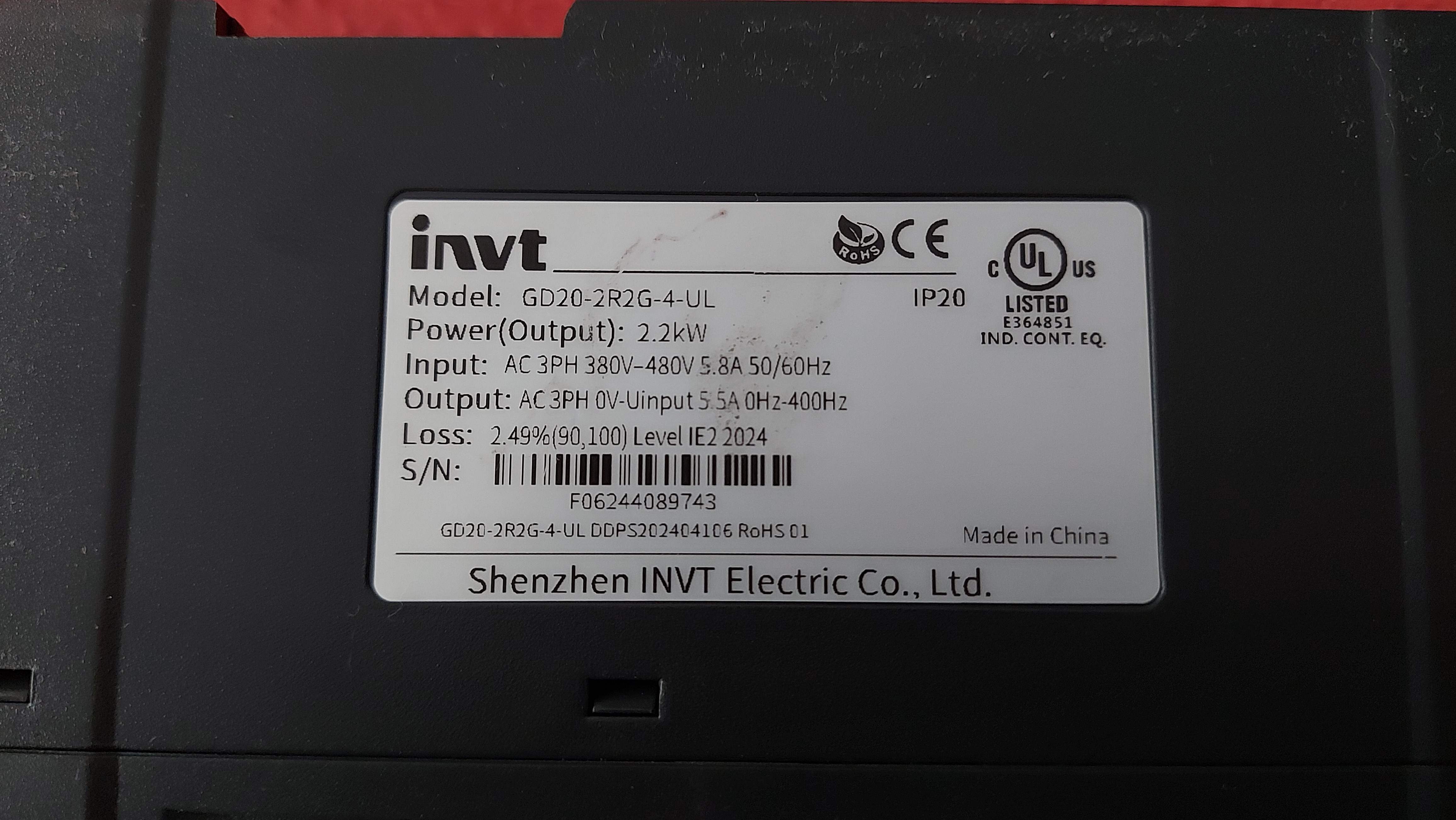 İNVT GD20-2R2G-4-UL GD20 2.2 KW SÜRÜCÜ