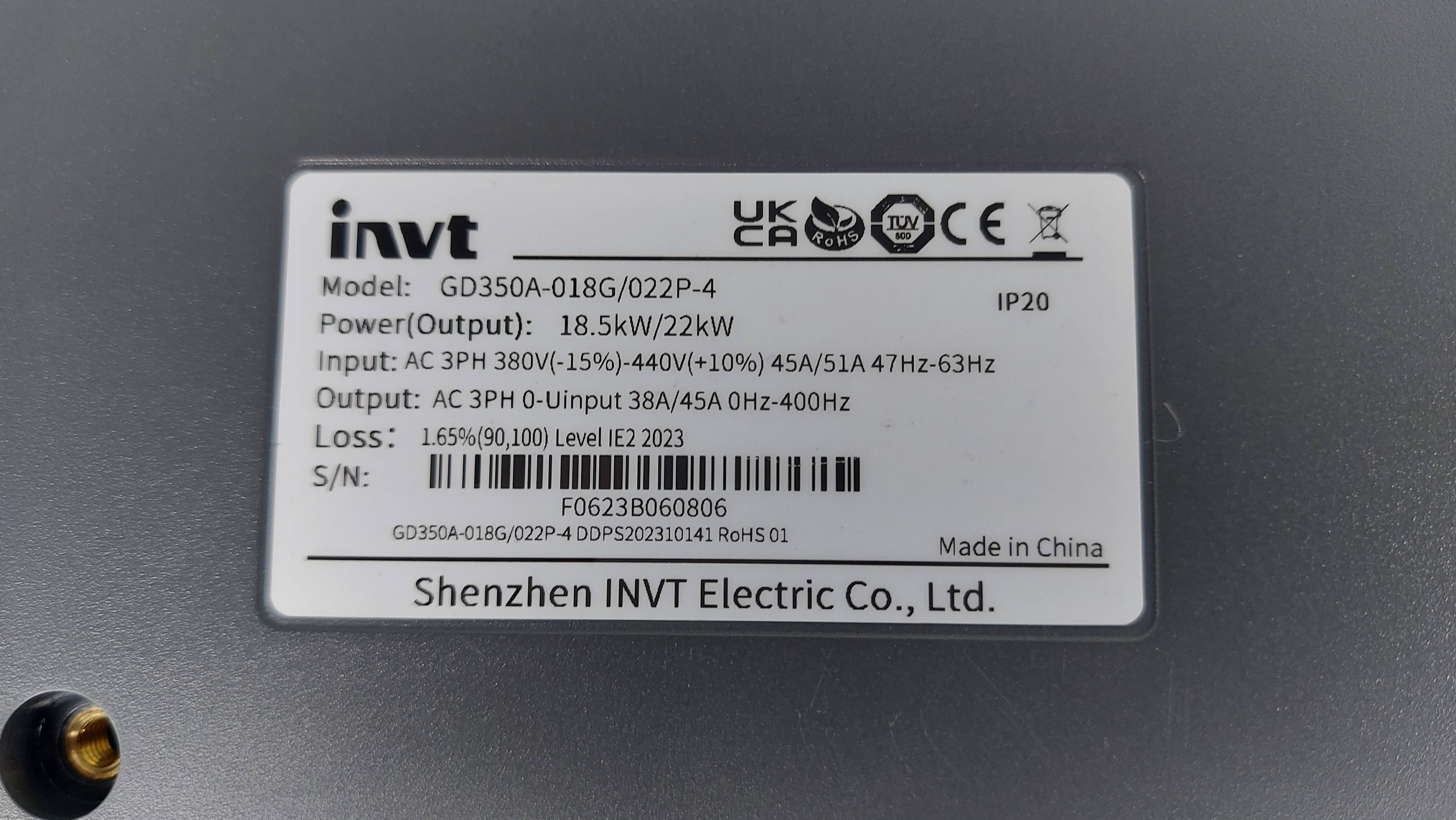 İNVT GD350A-018G/022P-4 GOODRİVE350A 22 KW