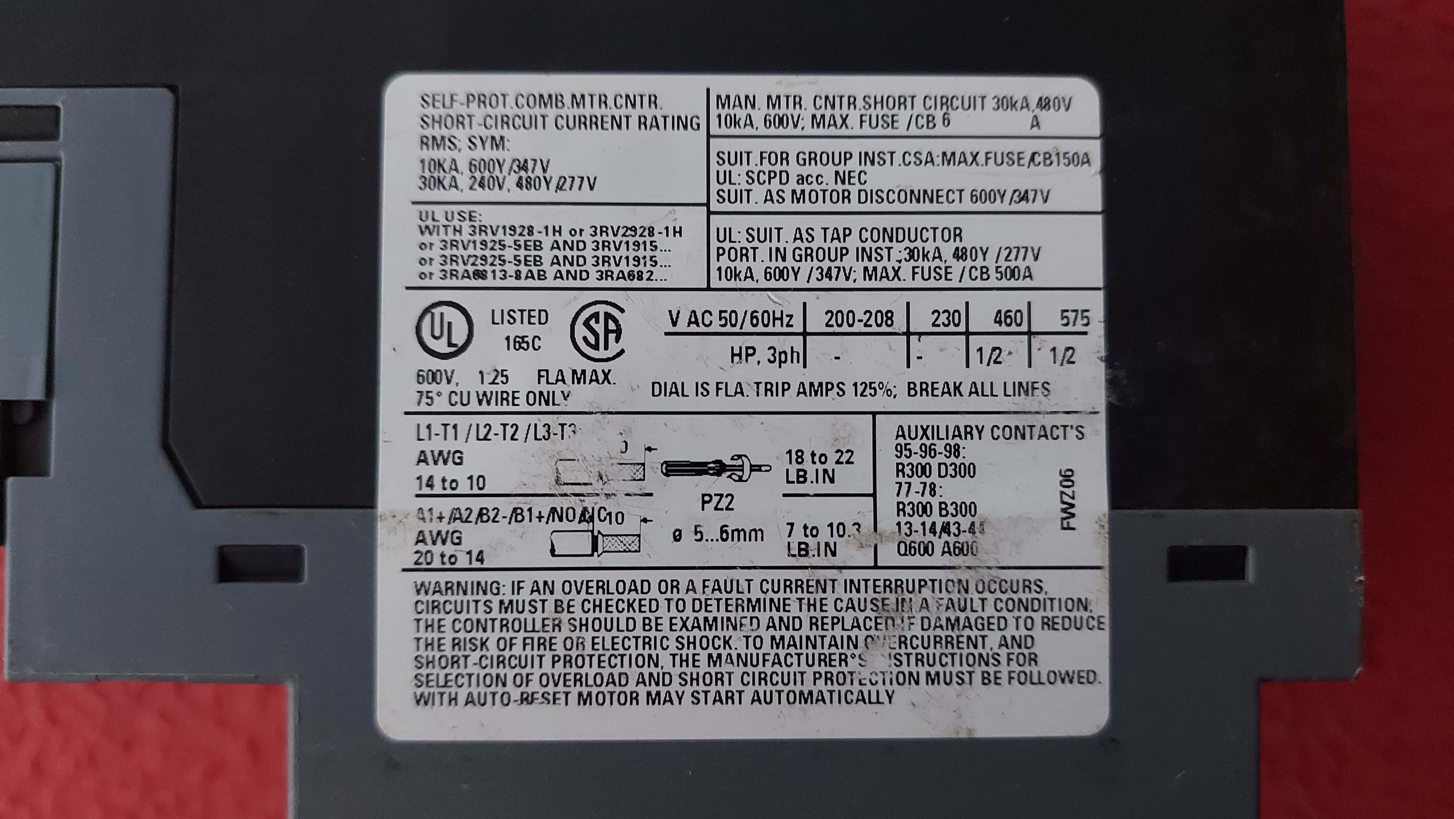 SIEMENS 3RA6250-1BB32 