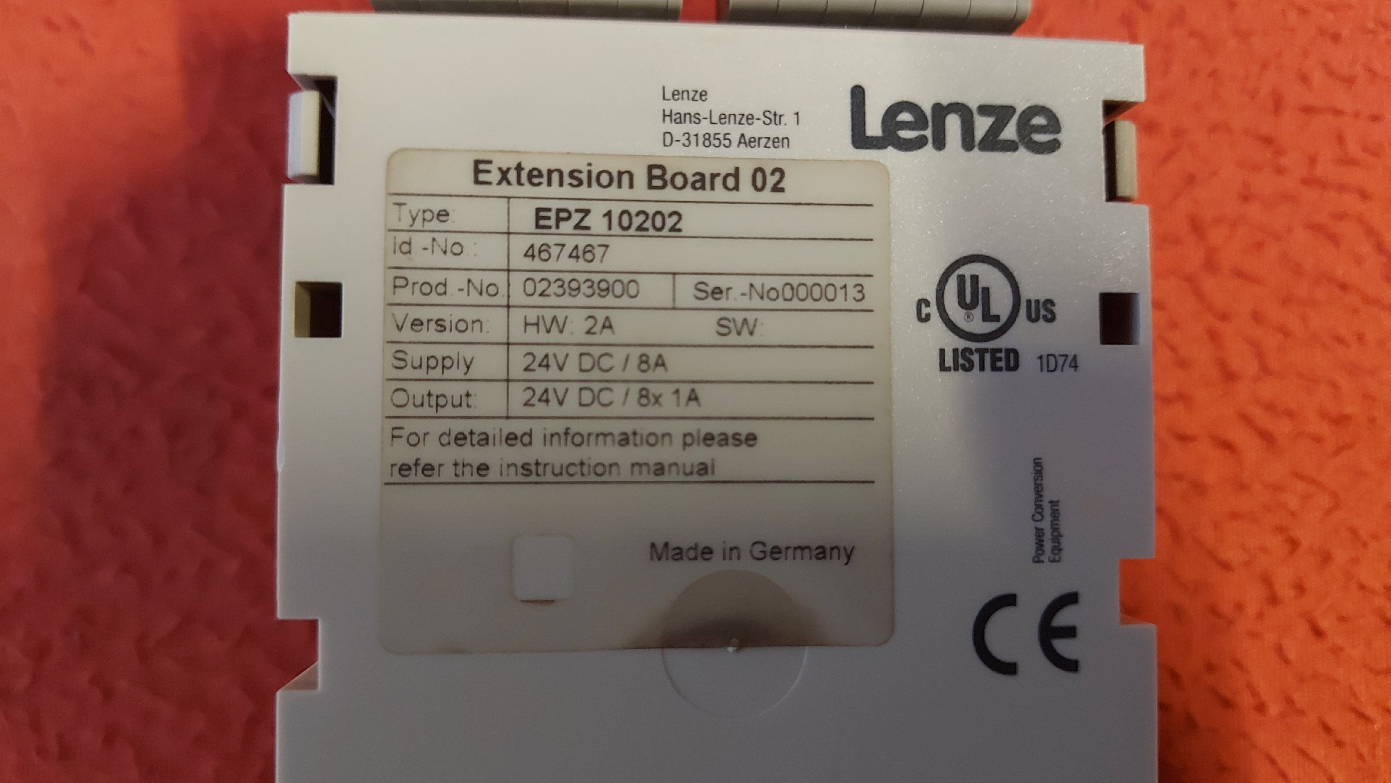 LENZE EPZ 10202 EPZ10202 467467 13329707