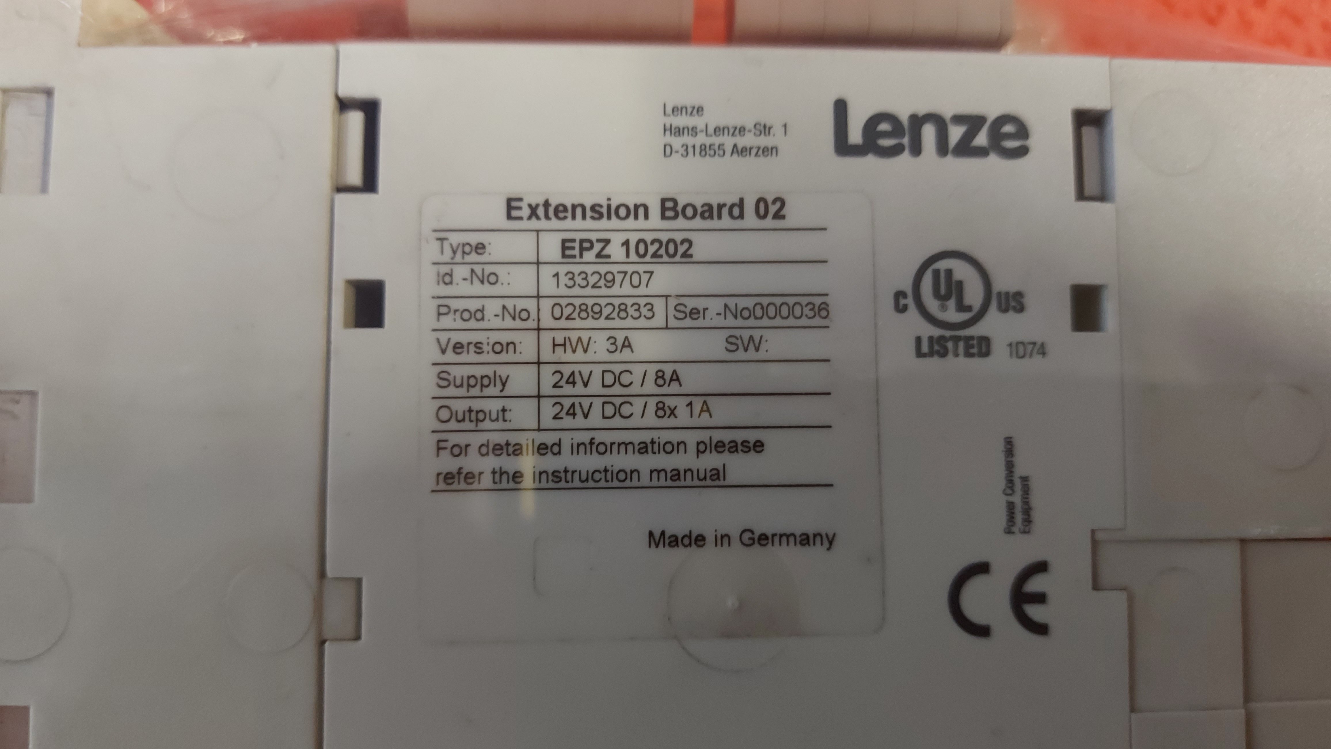 LENZE EPZ 10202 EPZ10202 467467 13329707