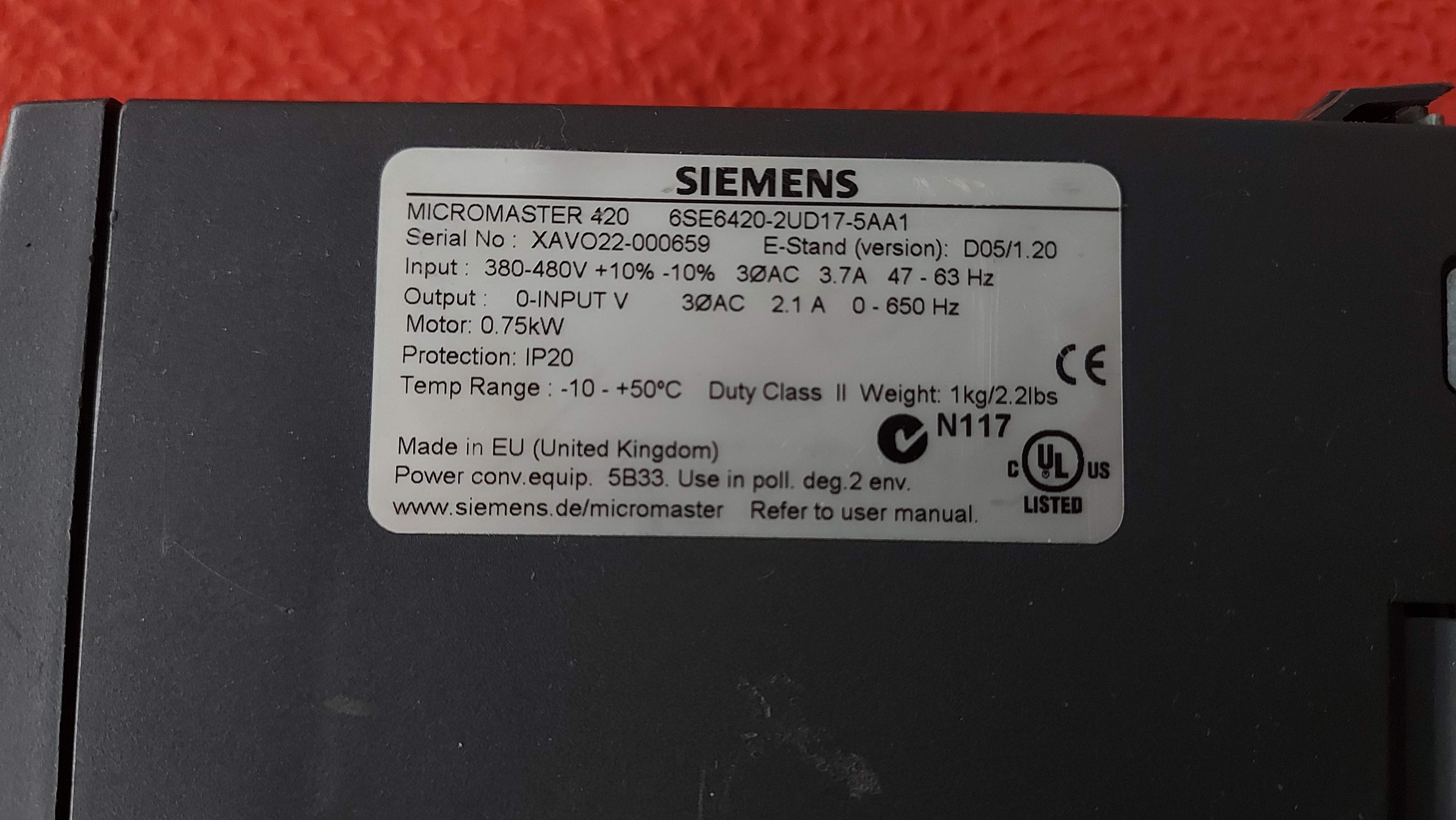 SİEMENS 6SE6420-2UD17-5AA1 