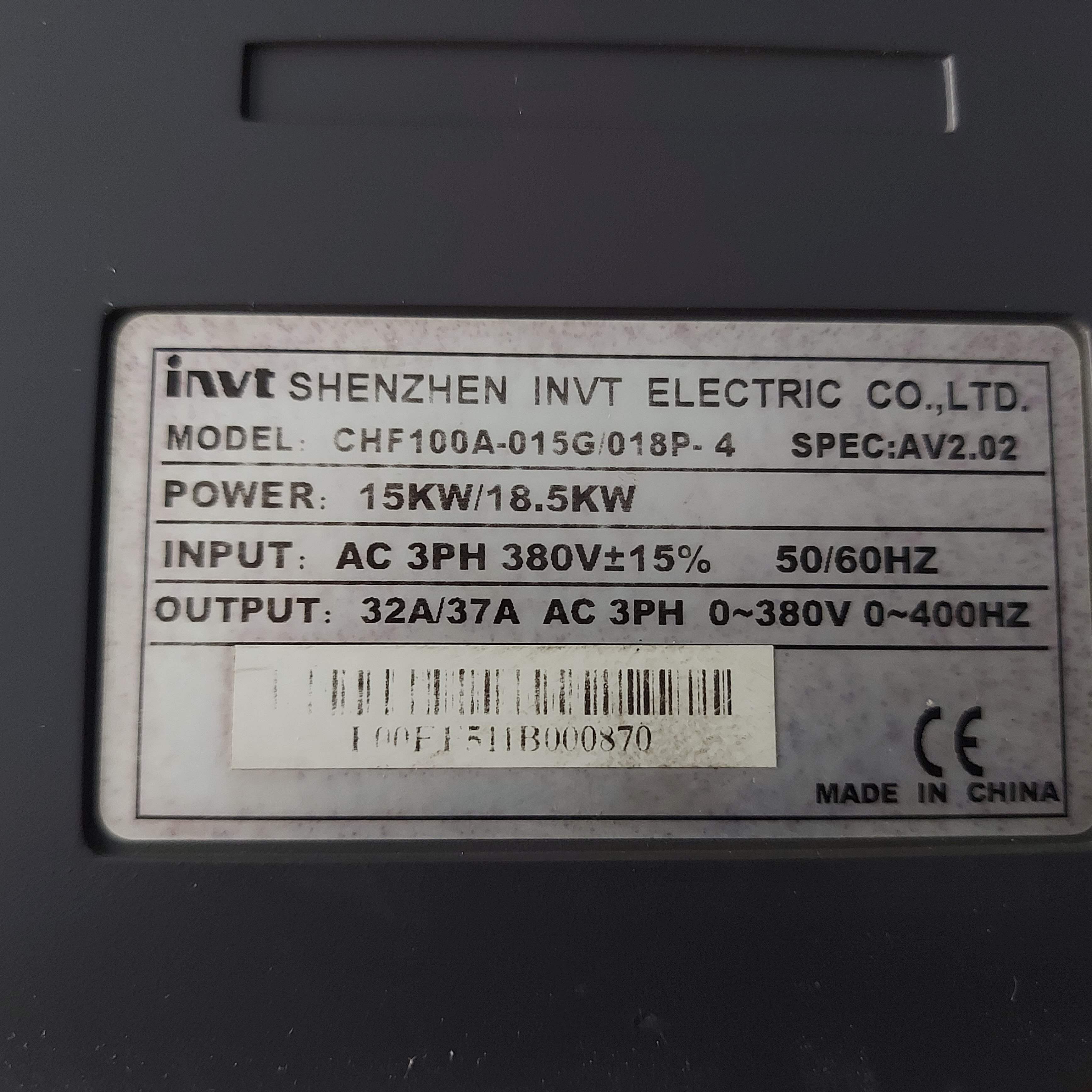 CHF100A-015G/018P-4 İNVT