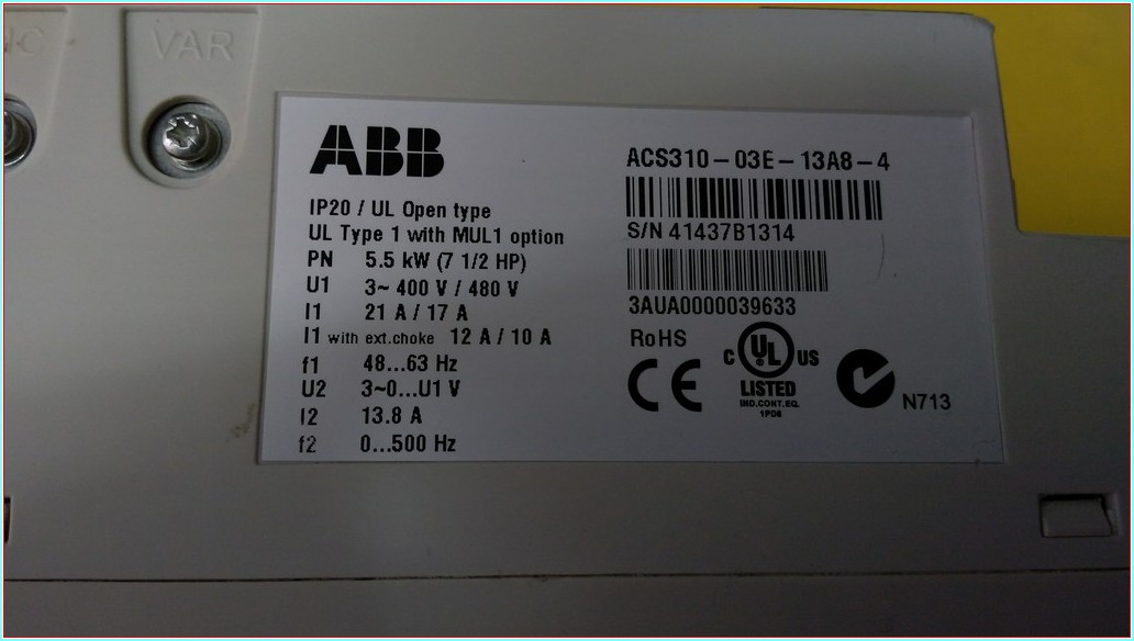 ABB ACS310-03E-13A8-4 5,5KW 13,8A SÜRÜCÜ
