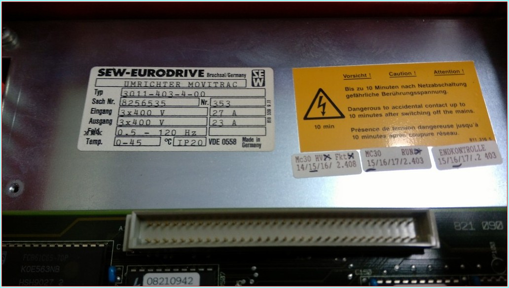 SEW EURODRIVE 3011-403-4-00 16KVA FREKANS ARTTIRICI
