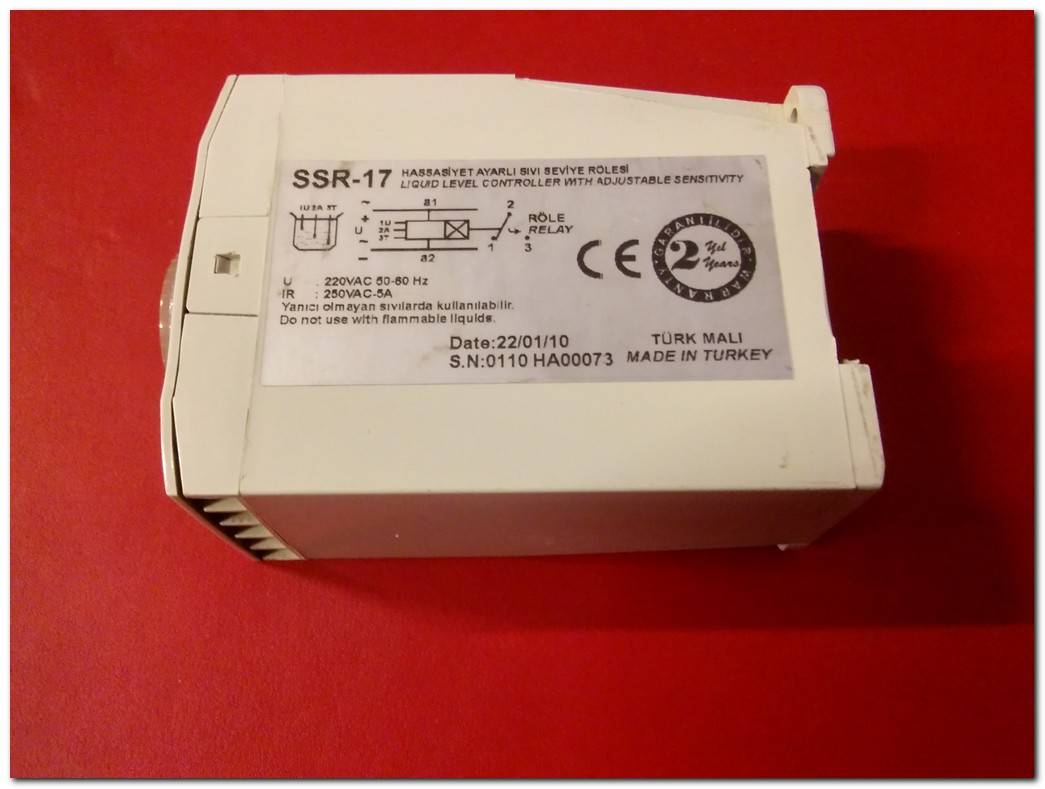 İNTER SSR-17 SSR17 HASSASİYET AYARLI SIVI SEVİYE RÖLESİ SSR RÖLE